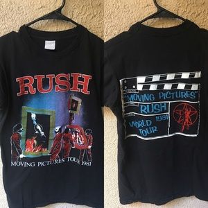 VINTAGE BAND TEE Rush World Tour 1981